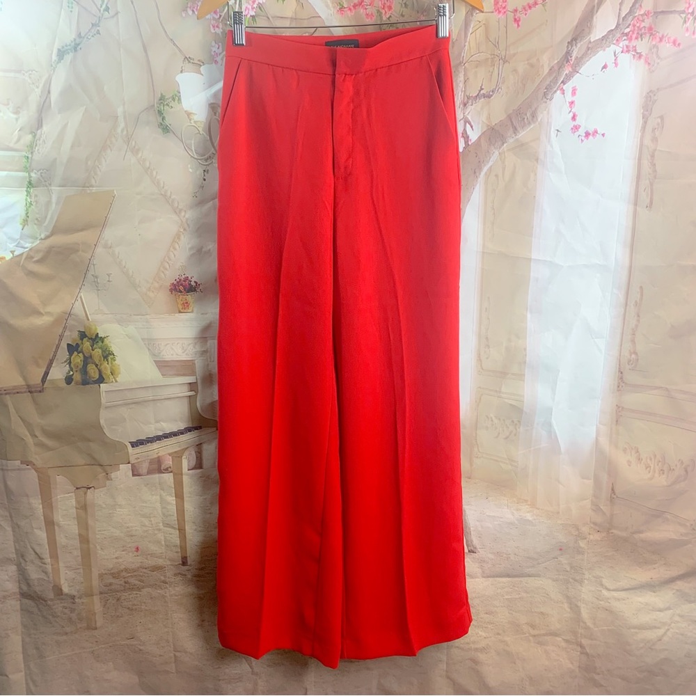 SOLD THE ANDAMANE Red Karla Wide Leg Trousers - Picture 2 of 11